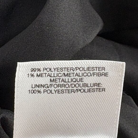 Anne Klein Twist Neck Halter Midi Dress Womens 16 W Red Blue Floral Metallic NWT - Picture 10 of 15